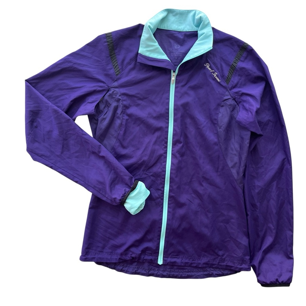 Pearl Izumi Women S Purple Full Zip Vent Arm Pit Barrier Cycling Athletic Jacket